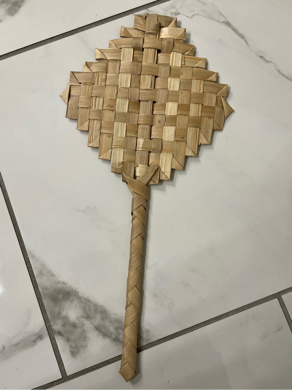 Handwoven Lauhala Fan - Natural Brown